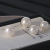 925 Silver Needle Swarovski pearl silver Stud earrings, the same style as Instagram blogger Feve's strong light retro Hong Kong-style large light bulb earrings Application Scenario
